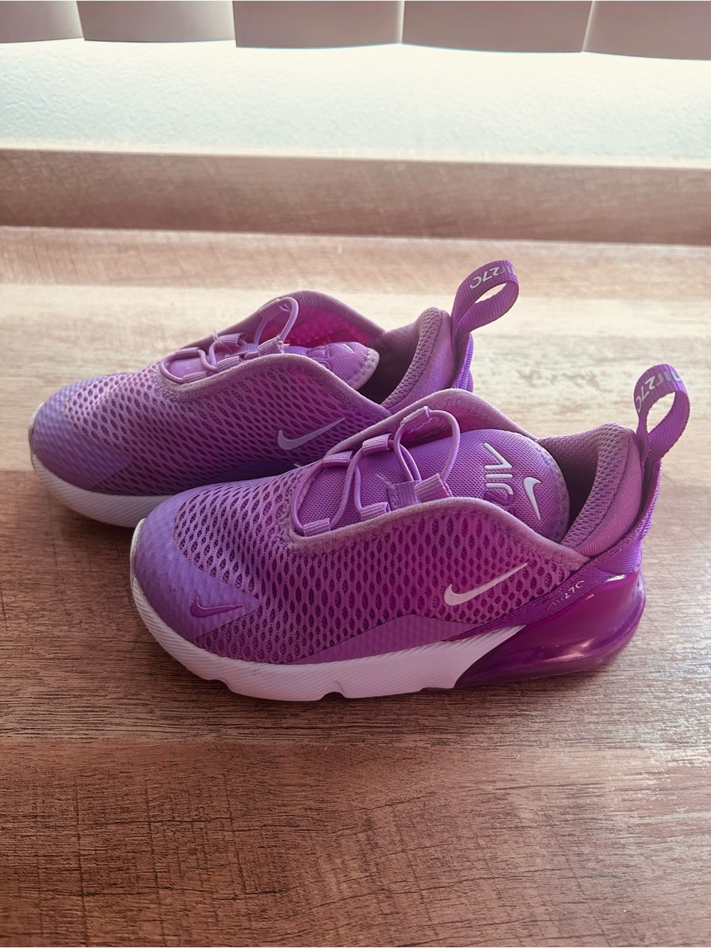 Nike Air Max 270 Kids Purple Athletic Sneakers, Size 9C. - Picture 8 of 15